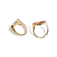 New Fashion Ladies Heart-shaped Oiled Copper Ring Wholesale Nihaojewelry main image 4