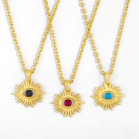 Devil's Eye Fashion Korea Simple Wild Diamond Copper Pendant Necklace main image 1