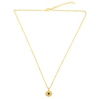 Devil's Eye Fashion Korea Simple Wild Diamond Copper Pendant Necklace main image 6