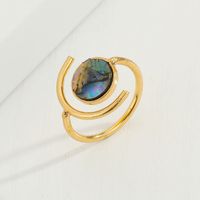 Korea Fashion Round Abalone Ring Shell Resin Earrings For Women Wholesale main image 4