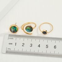 Korea Fashion Round Abalone Ring Shell Resin Earrings For Women Wholesale main image 6