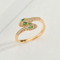 Zircon  Cobra Diamond Snake Adjustable Ring New Color Zirconium Snake Ring Wholesale main image 5