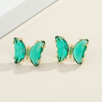 Crystal Fairy Butterfly Earrings Delicate Diamond Glass Butterfly Earrings Wholesale Nihaojewelry main image 3