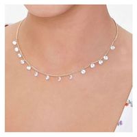 Fashion All-match Alloy Rhinestone Clavicle Chain Necklace Simple Jewelry For Women main image 2