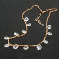 Mode All-match Alliage Strass Collier De Chaîne De Clavicule Bijoux Simples Pour Les Femmes main image 4