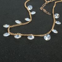 Fashion All-match Alloy Rhinestone Clavicle Chain Necklace Simple Jewelry For Women main image 5
