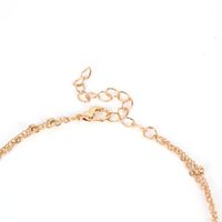 Fashion Alloy Love Pendant Double-layer Golden Chain Necklace For Women main image 5