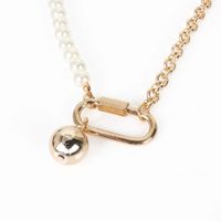 Fashion Oval Plating Alloy Pearl Beaded Clavicle Chain Jewelry Necklace For Women main image 4