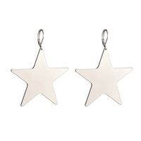 New Alloy Simple Geometric Five-pointed Star  Glossy Earrings Wholesale Nihaojewelry main image 4