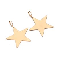 Nouvel Alliage Simple Géométrique Étoiles À Cinq Branches Boucles D&#39;oreilles Brillantes En Gros Nihaojewelry main image 6