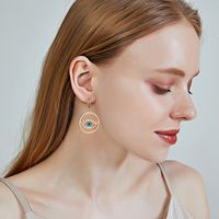 New Cargo Alloy Geometric Earrings Oil Dripping Devil's Eye Earring Wholesale Nihaojewelry main image 3