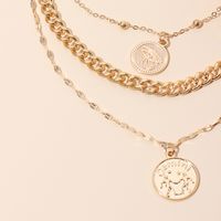 Fashion Multi-layered Wearing Medal Devil's Eye Tag Clavicle Necklace For Women main image 4