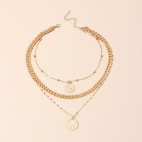 Fashion Multi-layered Wearing Medal Devil's Eye Tag Clavicle Necklace For Women main image 5