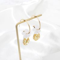 Korean Fashion Flower Earrings Simple And Exquisite Earrings Wholesale Nihaojewelry main image 3