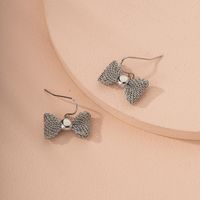 Fashion Bow Diamond Korean New Trendy Alloy Earrings Wholesale main image 3
