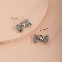 Fashion Bow Diamond Korean New Trendy Alloy Earrings Wholesale main image 4