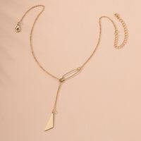 Fashion Trendy Brand Hip-hop Irregular Geometric Pattern Alloy Pendant Necklace For Women Jewelry Wholesale main image 3