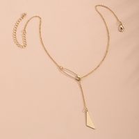 Fashion Trendy Brand Hip-hop Irregular Geometric Pattern Alloy Pendant Necklace For Women Jewelry Wholesale main image 4