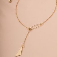 Fashion Trendy Brand Hip-hop Irregular Geometric Pattern Alloy Pendant Necklace For Women Jewelry Wholesale main image 5