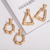 New Fashion Trendy Retro Exaggerated Bamboo Women's Earrings For Women main image 2