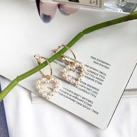 Wholesale Fashion New Wild Korean Pearl Cross Pearl Earrings For Women main image 5