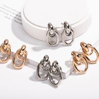 Korea's Metal Multi-circular Wild Three-dimensional Geometric Punk Earrings For Women main image 1