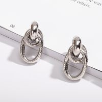 Korea's Metal Multi-circular Wild Three-dimensional Geometric Punk Earrings For Women main image 4