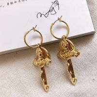 Fashion Retro Women's Cross New Punk Gold Coin Alloy Earrings main image 3