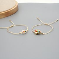 Fashion Niche Fashion Beach Style Rainbow Rice Bead Woven Natural Shell Bracelet For Women main image 5