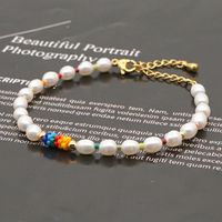Nischen Leichte Luxus Barock Natürliche Süßwasser Perlen Mode All-match Regenbogen Miyuki Reis Perlen Armband main image 5