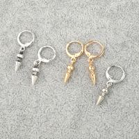 Européenne Tendance Croix-frontière Vendu Bijoux Personnalisé Punk Conique Cercle Petit Boucles D'oreilles Géométrique Quadrihedron Earclip Boucles D'oreilles Des Femmes main image 1