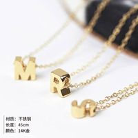 Fashion Letter Stainless Steel Titanium Steel Plating Necklace main image 5