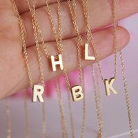 Fashion Letter Stainless Steel Titanium Steel Plating Necklace main image 4
