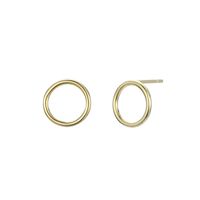 Simple Fashion Hollow Round 316l Stainless Steel Gold-plated Earrings main image 4