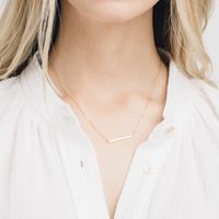 Korea's New Word Pendant Short Gold-plated Clavicle Chain Simple 316l Stainless Steel Pendant main image 2