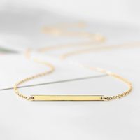 Korea's New Word Pendant Short Gold-plated Clavicle Chain Simple 316l Stainless Steel Pendant main image 4