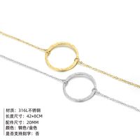 Fashion Simple Stainless Steel Round Ladies 316l Clavicle Chain Pendant main image 3