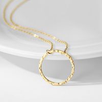 Fashion Simple Stainless Steel Round Ladies 316l Clavicle Chain Pendant main image 4