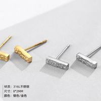 Korean 316l Stainless Steel Simple Geometric Earrings For Women Wholesale main image 3