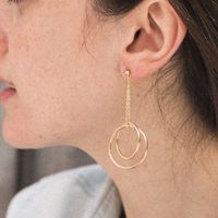 Emanco Grenz Überschreitende Neue Produkte, Accessoires, Europäischer Und Amerikanischer Trend Schmuck, Einfache Kreis Ohrringe, Weibliche Edelstahl Ohrringe, Ohrringe main image 1