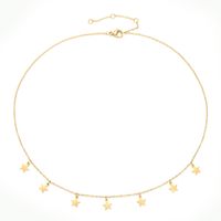 Korean Fashion Star 316l Titanium Steel 14k Gold Plated Short Necklace main image 6