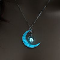 Hot Selling Hollow Spiral Moon Luminous Pendant Cyclone Luminous Bead Necklace Wholesale Nihaojewelry sku image 1