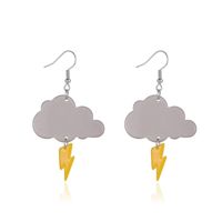 New Creative Cartoon Diy Dark Clouds Lightning Earrings Wholesale Nihaojewelry sku image 1