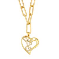 New Copper Thick Chain Love Starfish Pendant Necklace For Women Wholesale sku image 1