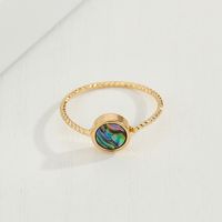 Korea Fashion Round Abalone Ring Shell Resin Earrings For Women Wholesale sku image 1