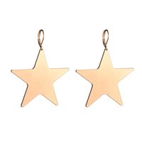 New Alloy Simple Geometric Five-pointed Star  Glossy Earrings Wholesale Nihaojewelry sku image 1