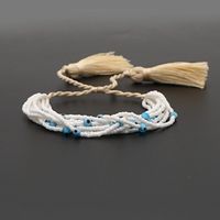Mode Rétro Sauvage Style Ethnique Gland Perles De Riz Bracelet Tissé À La Main Yeux Multicouche Pour Les Femmes sku image 1
