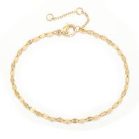 New 14k Gold Korean Fashion Chain 316l Titanium Steel Bracelet For Women sku image 4