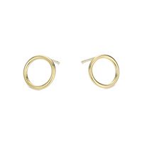 Simple Fashion Hollow Round 316l Stainless Steel Gold-plated Earrings sku image 2