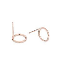 Simple Fashion Hollow Round 316l Stainless Steel Gold-plated Earrings sku image 3